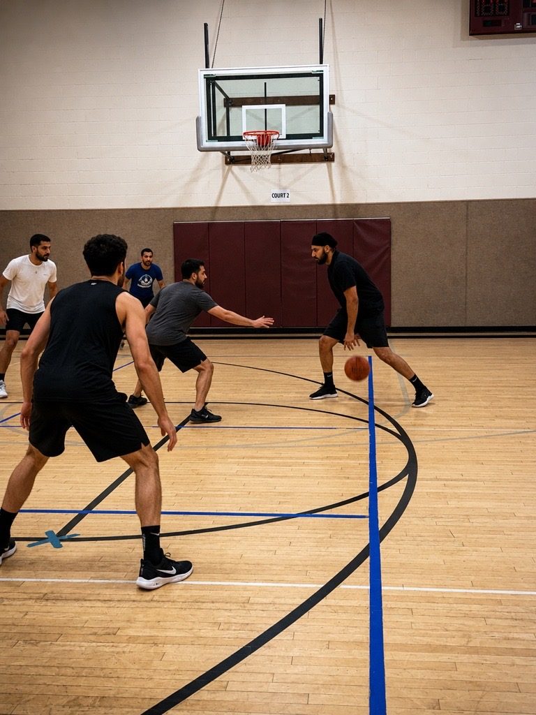 Gagandeep Singh playing basketball