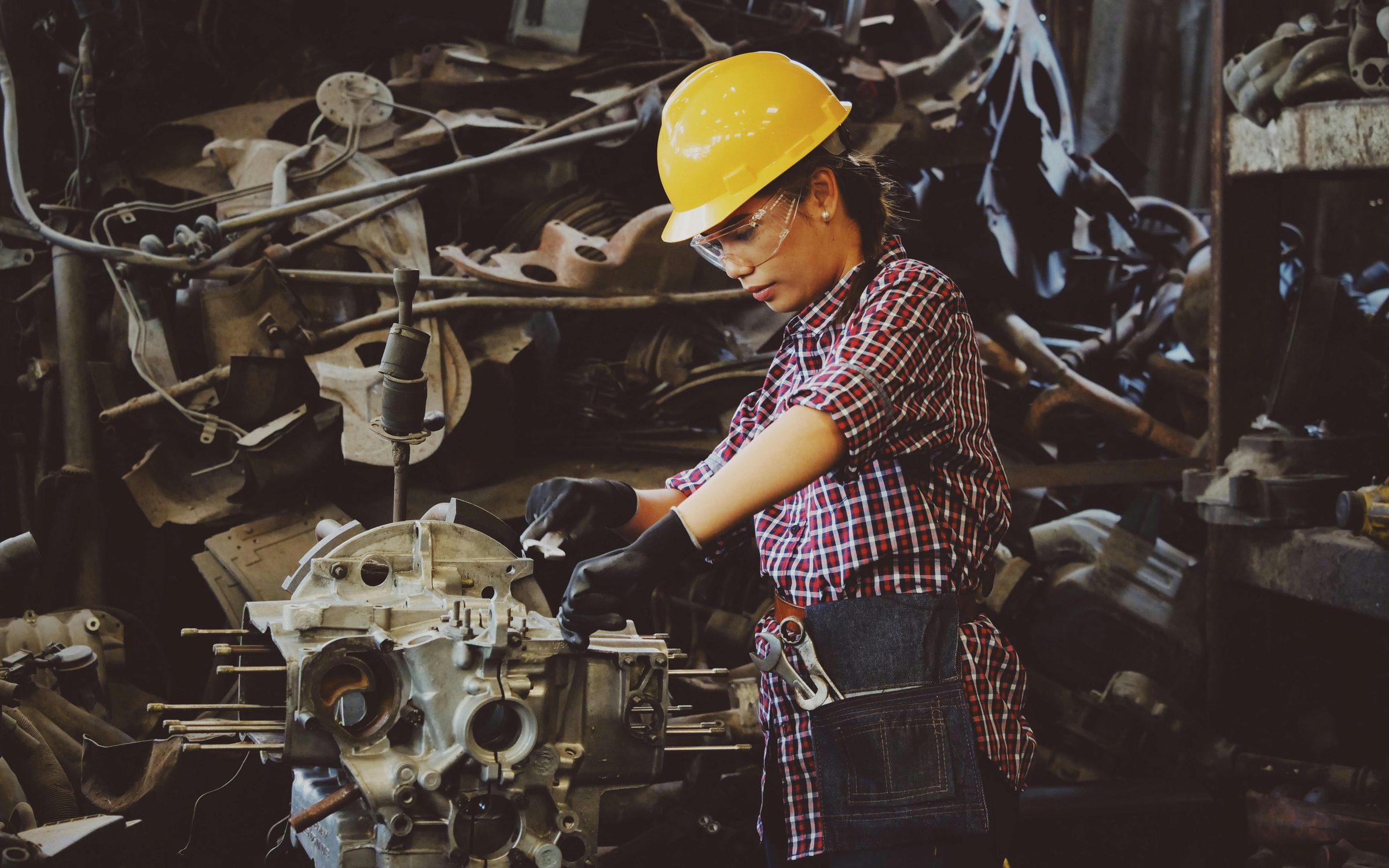 Machinery on a manufacturing production floor